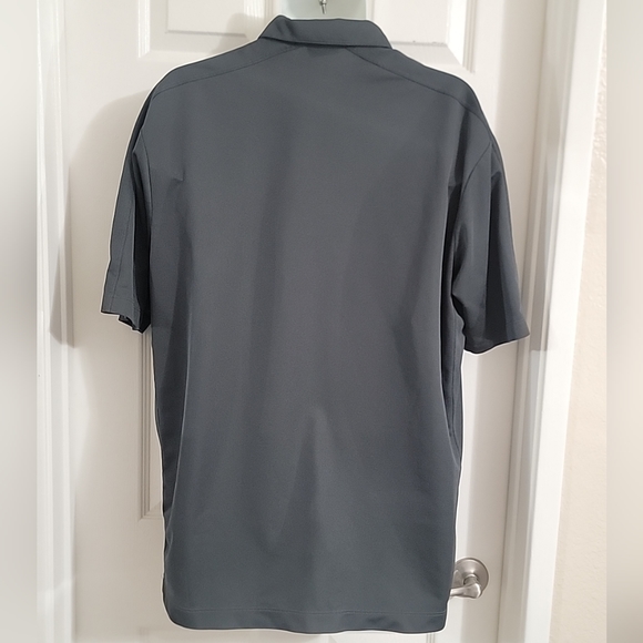 Nike Golf Dri-Fit Gray Polo Shirt "Benchmade" Short Sleeve Size XLarge - Picture 7 of 7